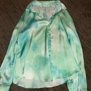 ZARA tie dye blouse